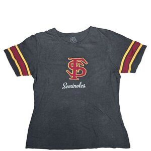 47 Brand Florida State Seminoles Womens T-Shirt Small Black Cotton Polyester S